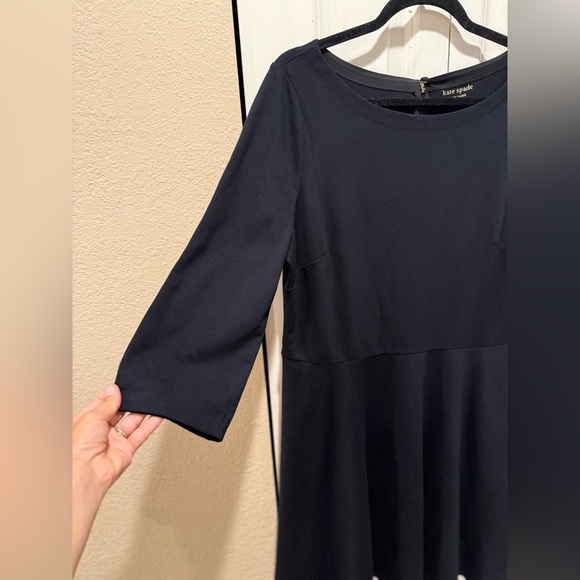 Kate Spade New York Boat Neck Ponte 3/4 Sleeves Black Dress Office Classic ,XL - Picture 7 of 8